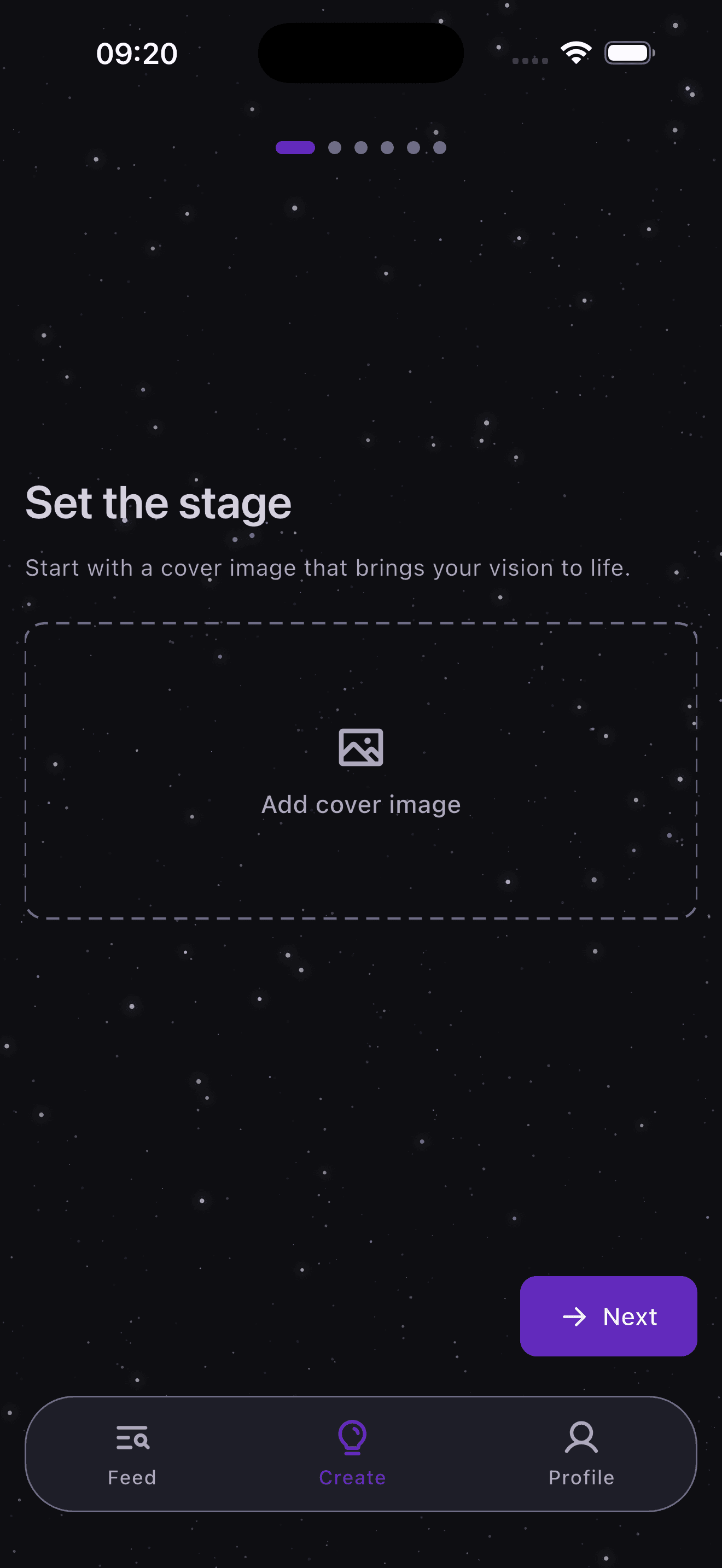 Vyolet create screen